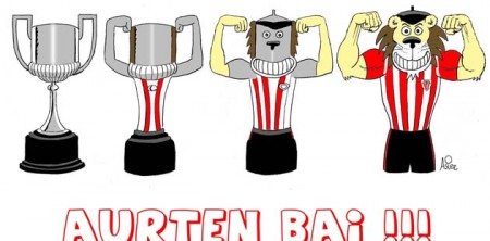 Exposición de viñetas de humor ‘Athletic, Koparen Bila’, del ilustrador Asier Sanz en el Café La Granja